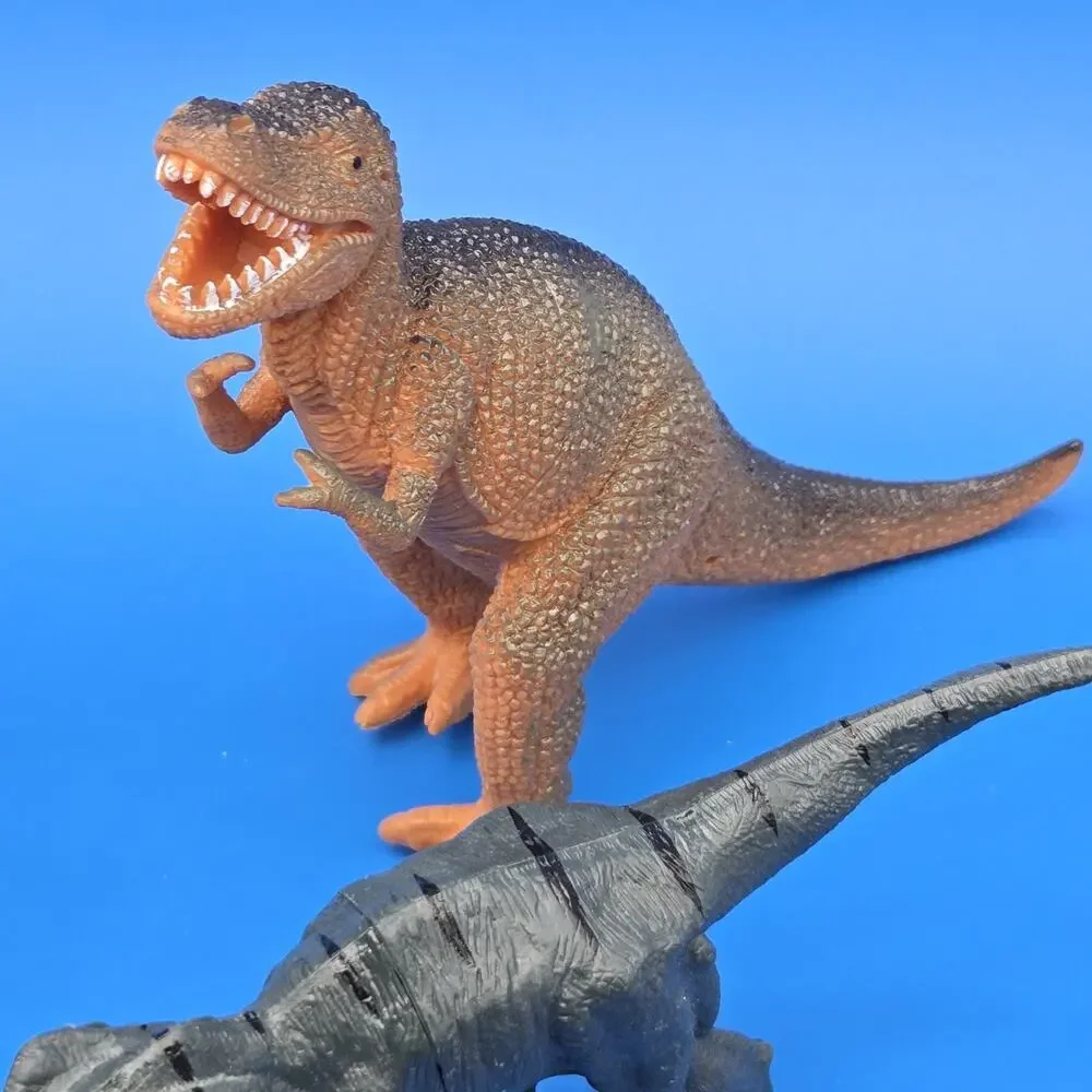 Lot of 8 Dinosaur Toys Figures T-Rex Triceratops Stegosaurus Raptor Mixed Brands